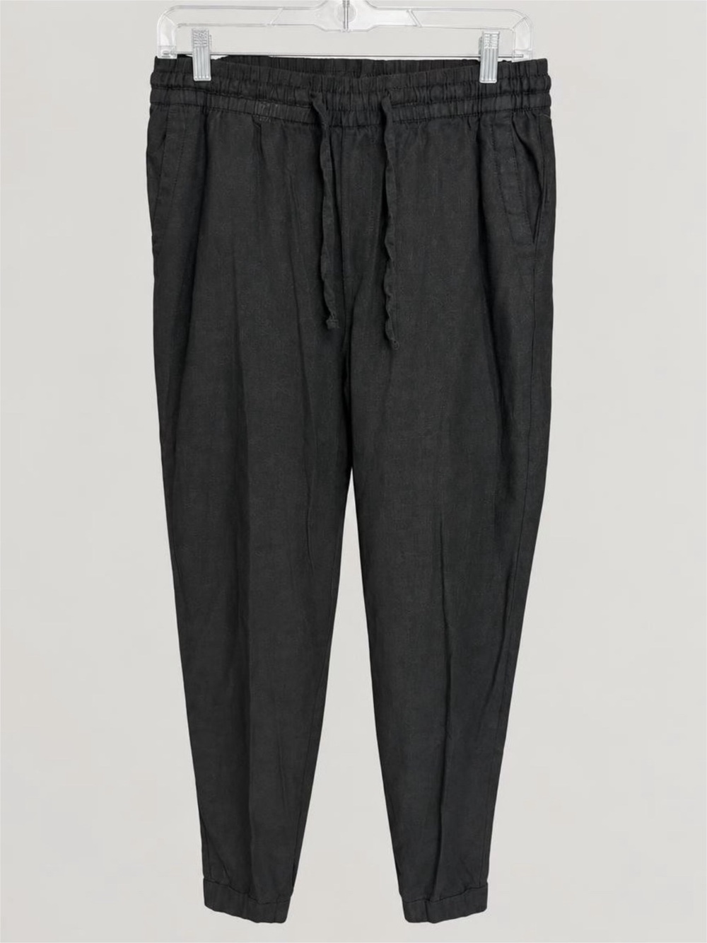 Men's Black Linen Drawstring Jogger Pants - NWOT